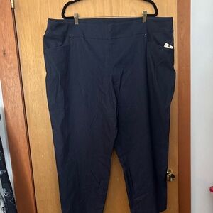 Terra & Sky Dark Blue Tummy control ankle Trousers NWT Sz 3x